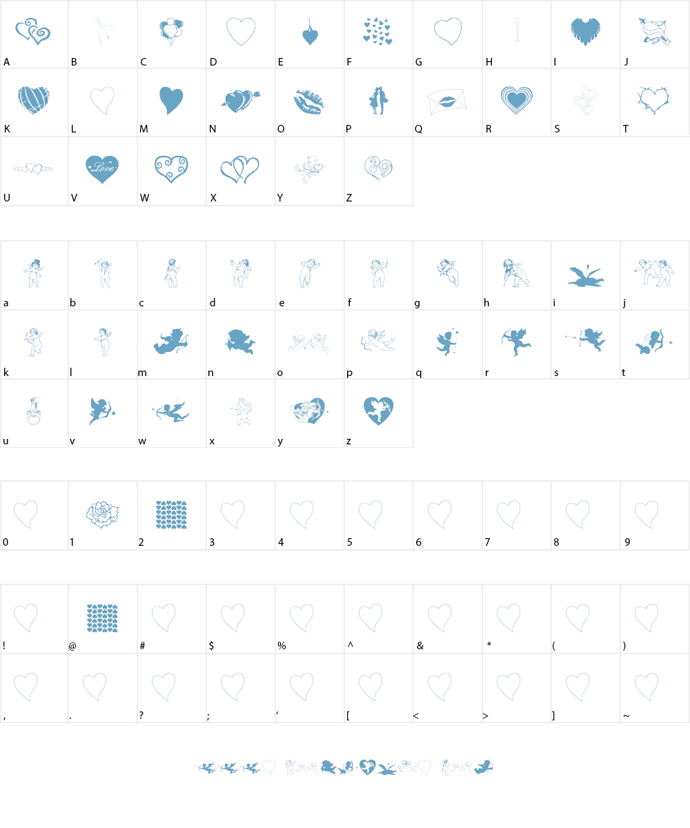 bu Darn Cupids Again Font Character